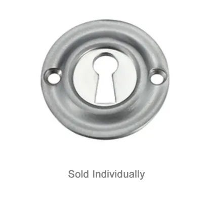 Fulton & Bray Keyhole Escutcheon Satin Chrome