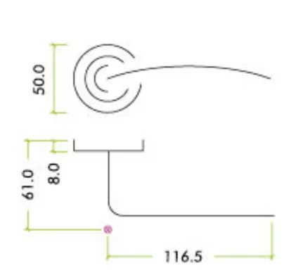 Siena Lever on Rose Door Handles Zoo Hardware - SC