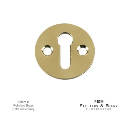 Plain Open Keyhole Escutcheon - PB