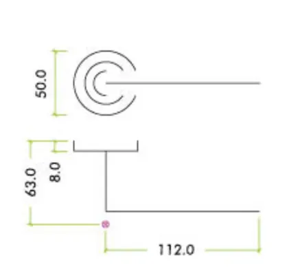 Atlanta Lever on Rose Door Handles Zoo Hardware - CPSN