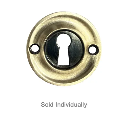 Fulton & Bray Keyhole Escutcheon Antique Brass