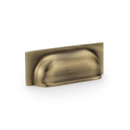 96mm Alexander and Wilks Quantock Cup Handle - Antique Brass