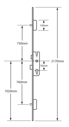 KFV Day Latch, Key Operates Latch, Deadbolt & Pins