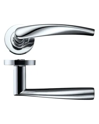 Vesta Lever on Rose Door Handles Zoo Hardware - CP