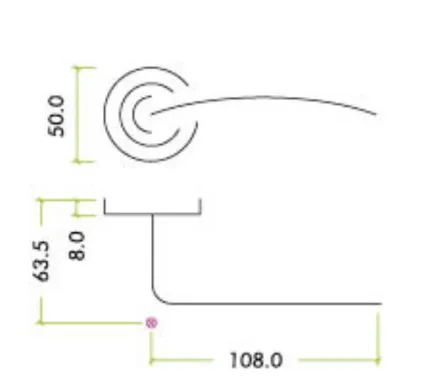 Verona Lever on Rose Door Handles Zoo Hardware - SC
