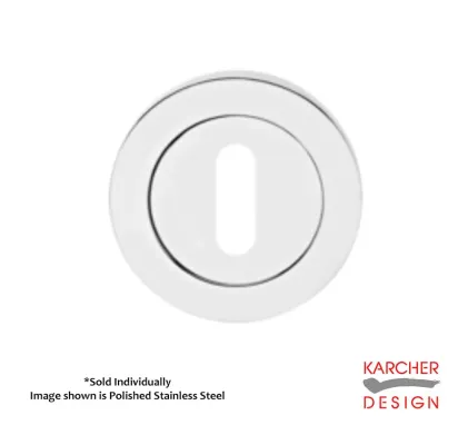 Keyhole escutcheon to suit Karcher Lever on Rose - Polished Stainless Steel