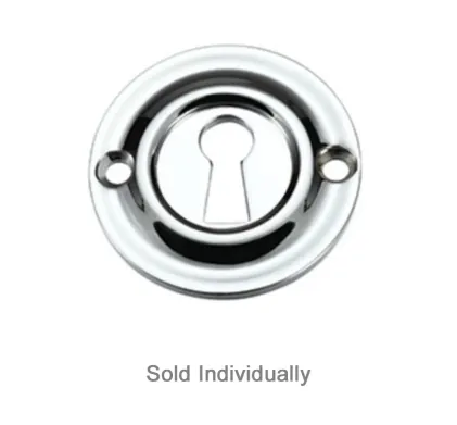 Fulton & Bray Keyhole Escutcheon Polished Chrome