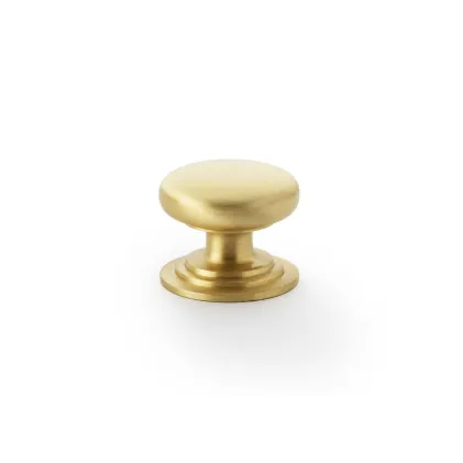 32mm Alexander and Wilks Waltz Cupboard Knob - Satin Brass