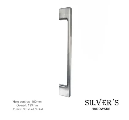 Sleek Bar Handle Brushed Nickel Finish 160mm C/C