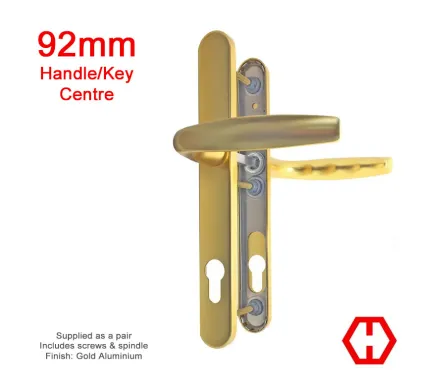 Hoppe Atlanta 3-Hole Aluminium-Gold Handles 92mm PZ