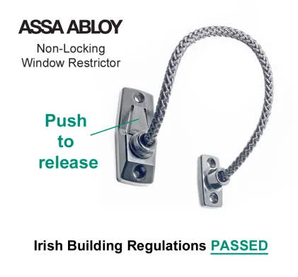 ASSA ABLOY Chord restrictor Non-Locking - Black
