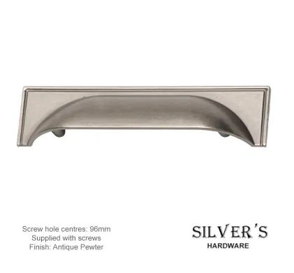 Rioghal 96mm C/C Cabinet Drawer Pull Antique Pewter