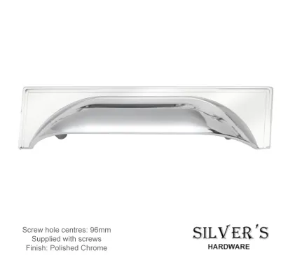 Rioghal 96mm C/C Cabinet Drawer Pull Polished Chrome