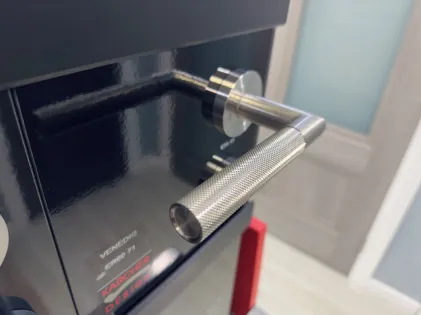 Studio One Lever on Rose Door Handles - Karcher Satin Stainless Steel