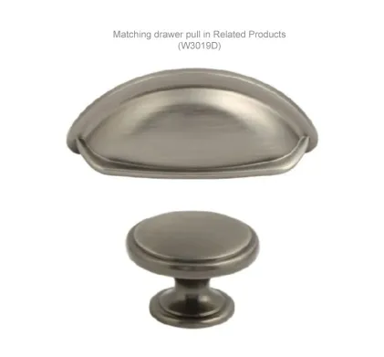 38mm Oxford Cabinet door knob - Gun Metal