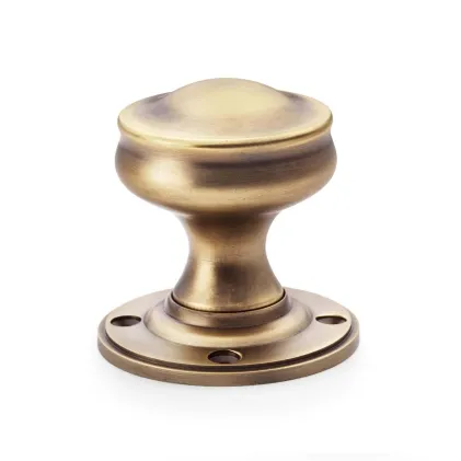 Alexander and Wilks Harris Mortice Door Knob - Antique Brass