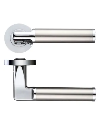 Milan Lever on Rose Door Handles Zoo Hardware - CP/SS
