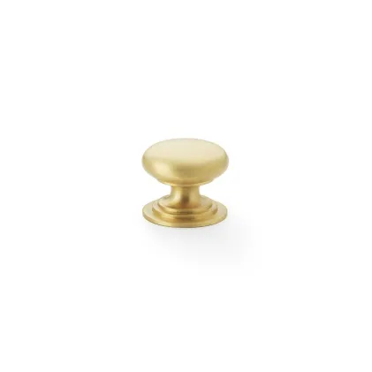 25mm Alexander and Wilks Waltz Cupboard Knob - Satin Brass