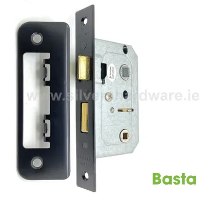 Basta Bathroom Lock 63mm (2 &frac12;") Black