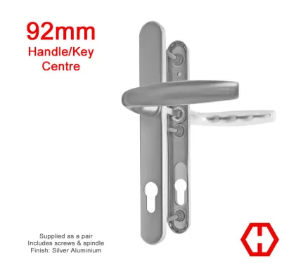 Hoppe Atlanta 3-Hole Aluminium-Silver Handles 92mm PZ