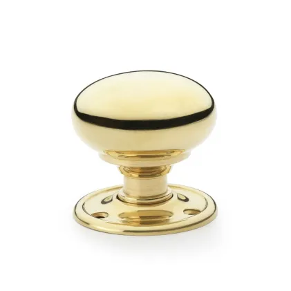 51mm Alexander and Wilks Kershaw Mortice Door Knob - Unlacquered Brass