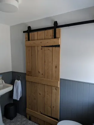 Henderson Rustic Barn Door Sliding Rail Set