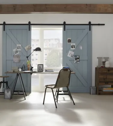 Henderson Rustic Barn Door Sliding Rail Set