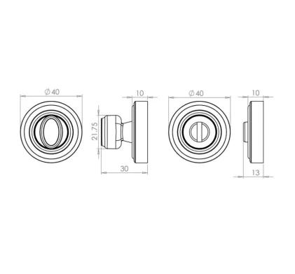 Bathroom Turn & Release - Satin Nickel