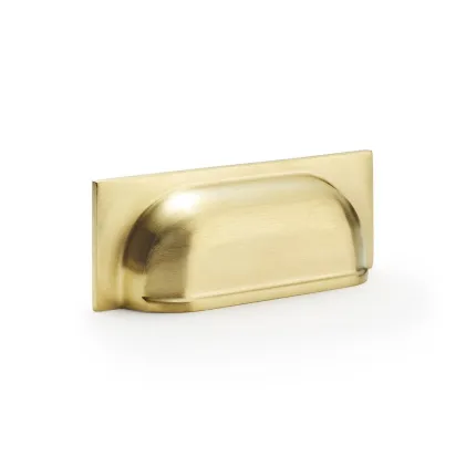 96mm Alexander and Wilks Quantock Cup Handle - Satin Brass PVD