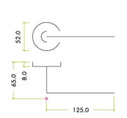 Curved Lever on Rose Door Handles - SSS